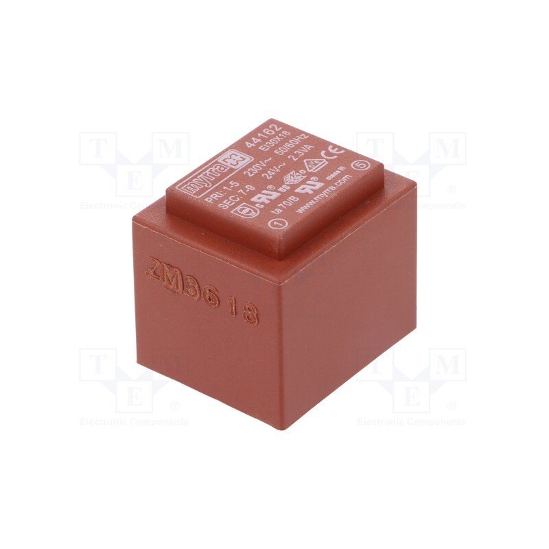 1 pcs x MYRRA - 44162 - Transformer: encapsulated, 2.3VA, 230VAC, 24V, 96mA, PCB