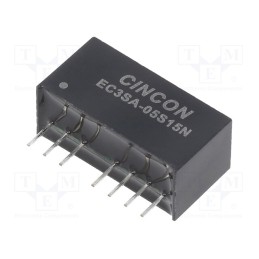 1 pcs x CINCON - EC3SA-05S15N - Converter: DC/DC, 3W, Uin: 4.5÷9V, Uout: 15VDC, Iout: 0÷200mA, SIP8