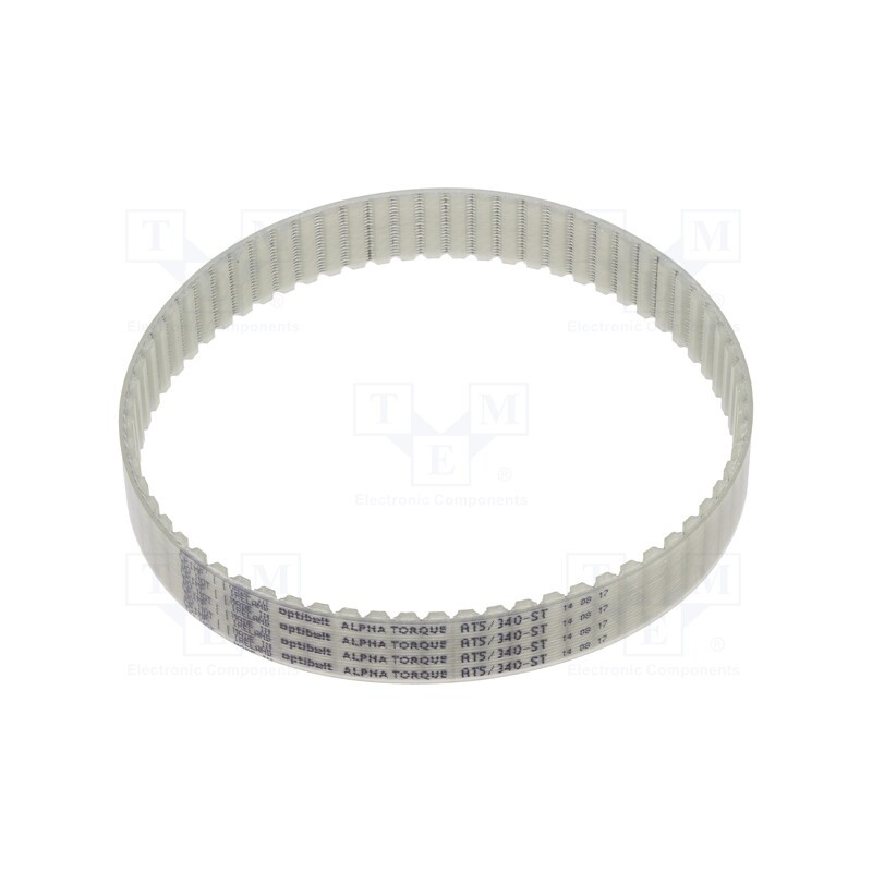 1 pcs x OPTIBELT - AT5 340 1677ZA - Timing belt, AT5, W: 16mm, H: 2.7mm, Lw: 340mm, Tooth height: 1.2mm