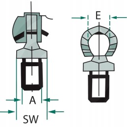 Ball joint of the window actuator, steel M6 65499605