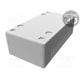1 pcs x HAMMOND - MB126540VL - Enclosure: multipurpose, X: 65mm, Y: 120mm, Z: 40mm, MB, polystyrene