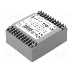 1 pcs x BREVE TUFVASSONS - TPZ18/2*115/2*9V - Transformer: mains, 18VA, 115VAC,230VAC, 9V, 9V, PCB, IP00