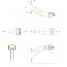 LED side marker lamp right 6 led 12 24v