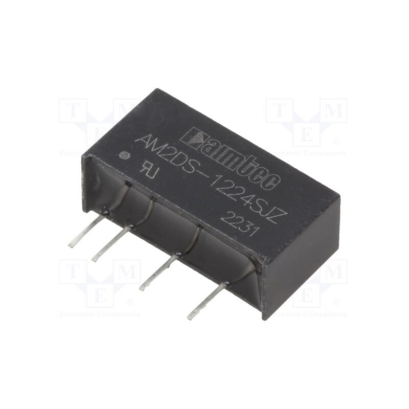1 pcs x AIMTEC - AM2DS-1224SJZ - Converter: DC/DC, 2W, Uin: 10.8÷13.2V, Uout: 24VDC, Iout: 83mA, SIP7