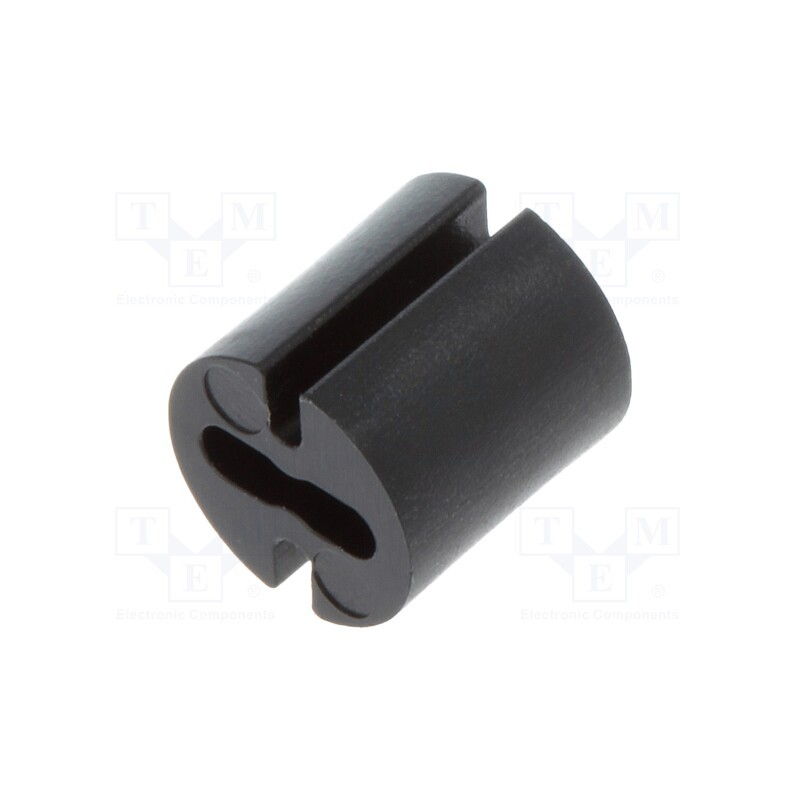 10 pcs x DREMEC - 8GE04V80376 - Spacer sleeve, LED, Øout: 4.8mm, ØLED: 3mm, L: 5mm, black, UL94V-0