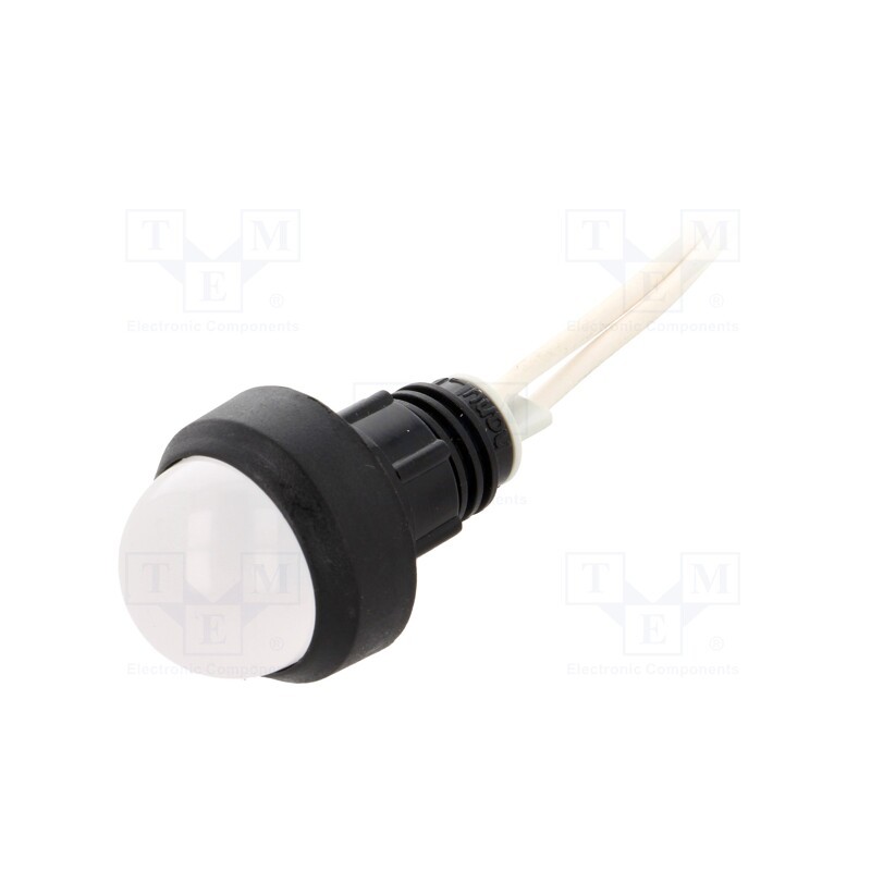 1 pcs x POLAM-ELTA - LW-D20-230AC - Indicator: LED, prominent, white, 230VAC, Ø13mm, IP40, leads 300mm