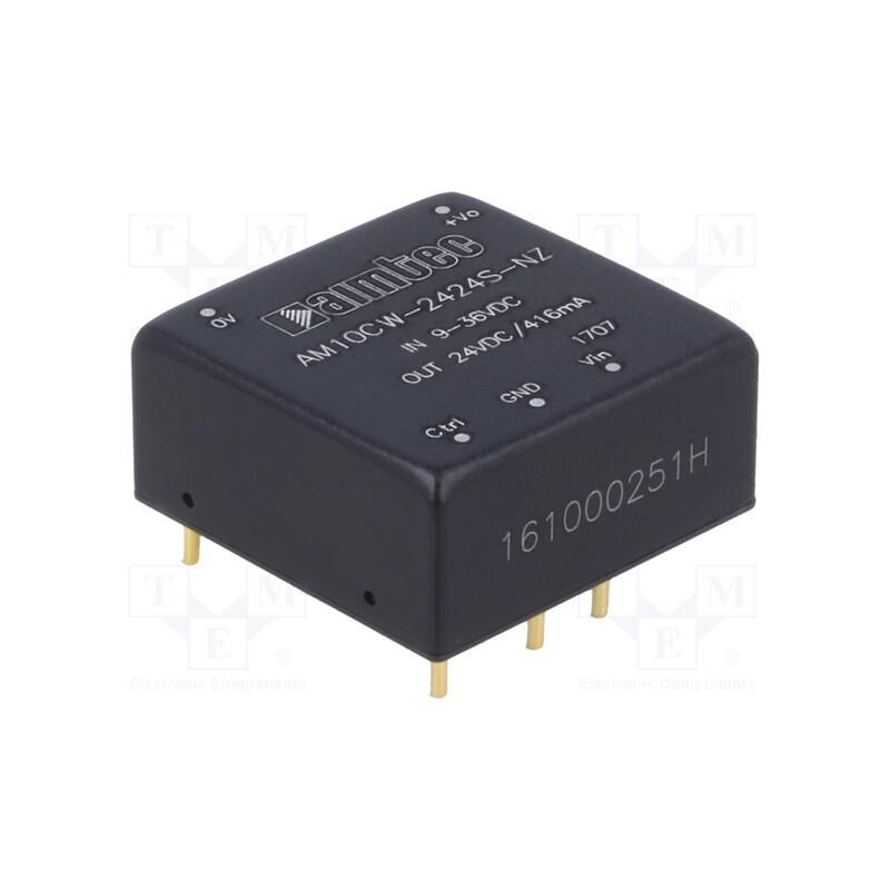 1 pcs x AIMTEC - AM10CW-2424S-NZ - Converter: DC/DC, 10W, Uin: 9÷36V, Uout: 24VDC, Iout: 0.41A, 1'x1'