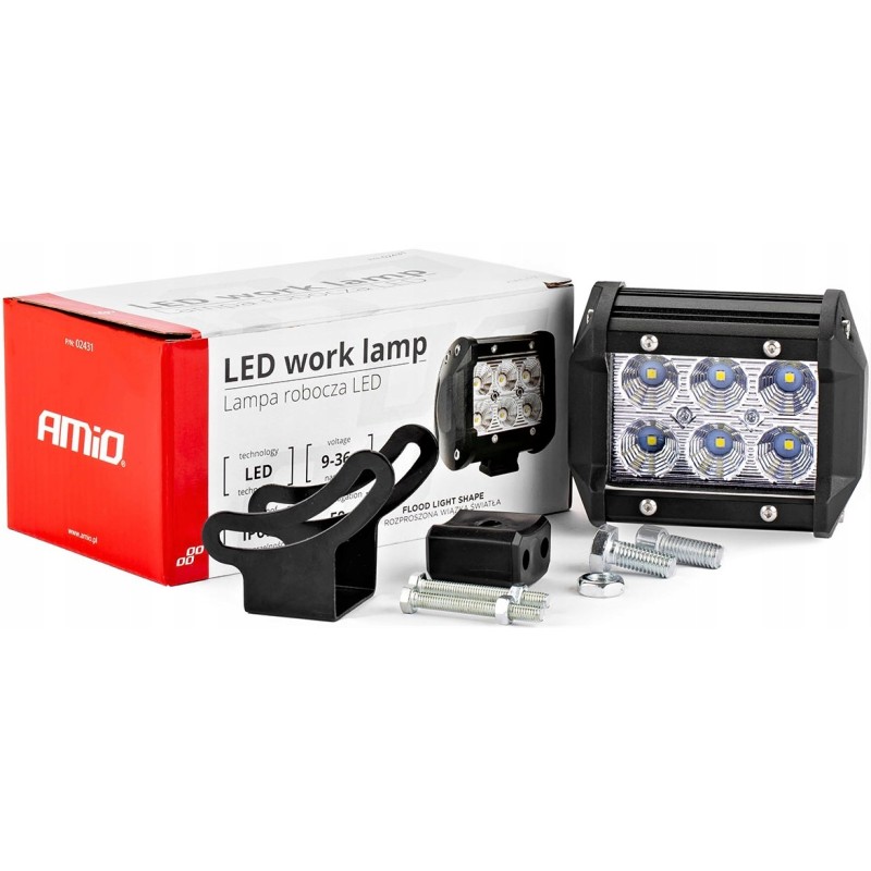 Halogen work lamp searchlight 6xLED 95x77mm