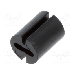 10 pcs x DREMEC - 8GE04V80362 - Spacer sleeve, LED, Øout: 4.8mm, ØLED: 3mm, L: 6mm, black, UL94V-0