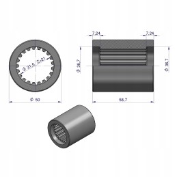 MF3 hydraulic pump shaft sleeve, original