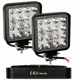 Halogen searchlight work lamp 16 LED 12v 24v 2 pcs