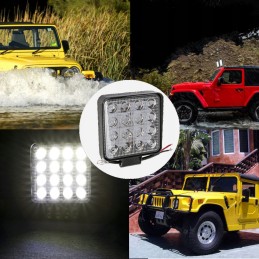 Halogen searchlight work lamp 16 LED 12v 24v 2 pcs