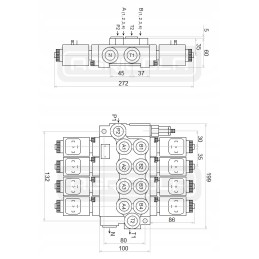 Hydraulic distributor 4z50 4xa1 24v pan badestnost