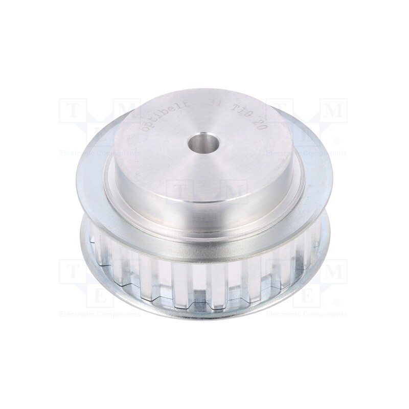 1 pcs x OPTIBELT - 31 T10 20-200ZA - Belt pulley, T10, W: 16mm, whell width: 31mm, Ø: 61.8mm, aluminium