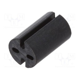 10 pcs x DREMEC - 8GE04V80560 - Spacer sleeve, LED, Øout: 5.1mm, ØLED: 5mm, L: 8mm, black, UL94V-0