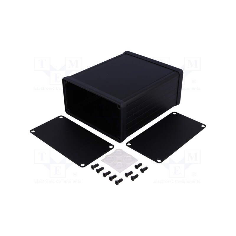 1 pcs x HAMMOND - 1455N1201BK - Enclosure: with panel, 1455, X: 103mm, Y: 120mm, Z: 53mm, aluminium