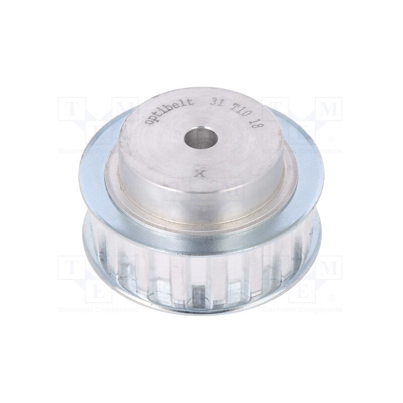 1 pcs x OPTIBELT - 31 T10 18-200ZA - Belt pulley, T10, W: 16mm, whell width: 31mm, Ø: 55.45mm, aluminium