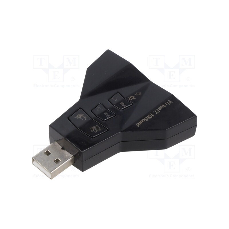 1 pcs x SAVIO - SAVAK-08 - PC extension card: sound, Bluetooth 5.0,stereo 7.1,USB 2.0