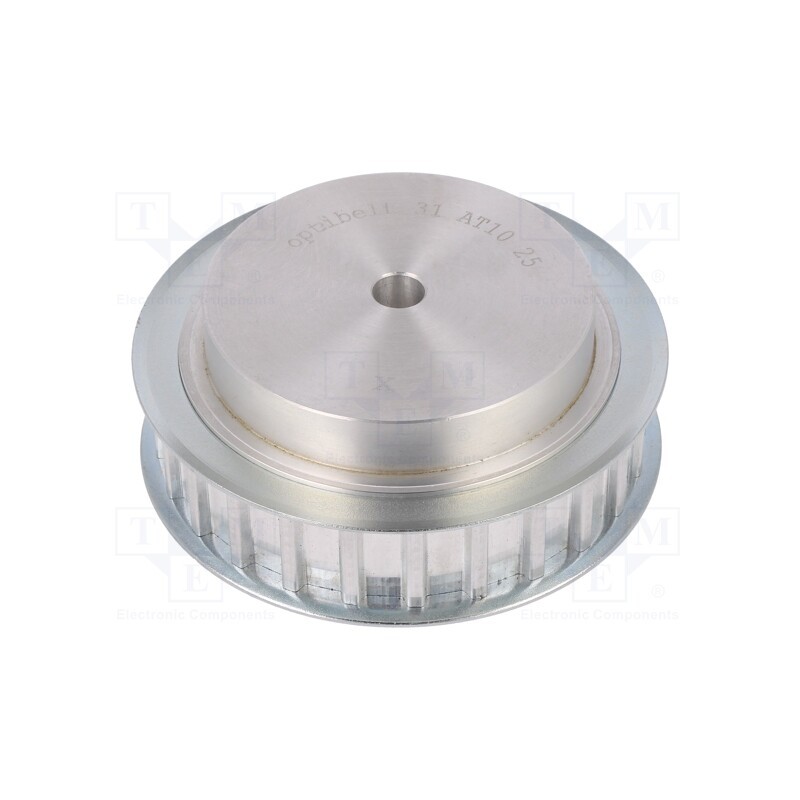 1 pcs x OPTIBELT - 31 AT10 25-200ZA - Belt pulley, AT10, W: 16mm, whell width: 31mm, Ø: 77.7mm, aluminium