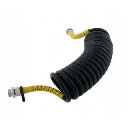 Spiral connecting cable, yellow polyamide sheath