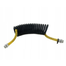 Spiral connecting cable, yellow polyamide sheath