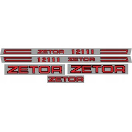 Zetor 12111 laminated stickers, set, sides, roof