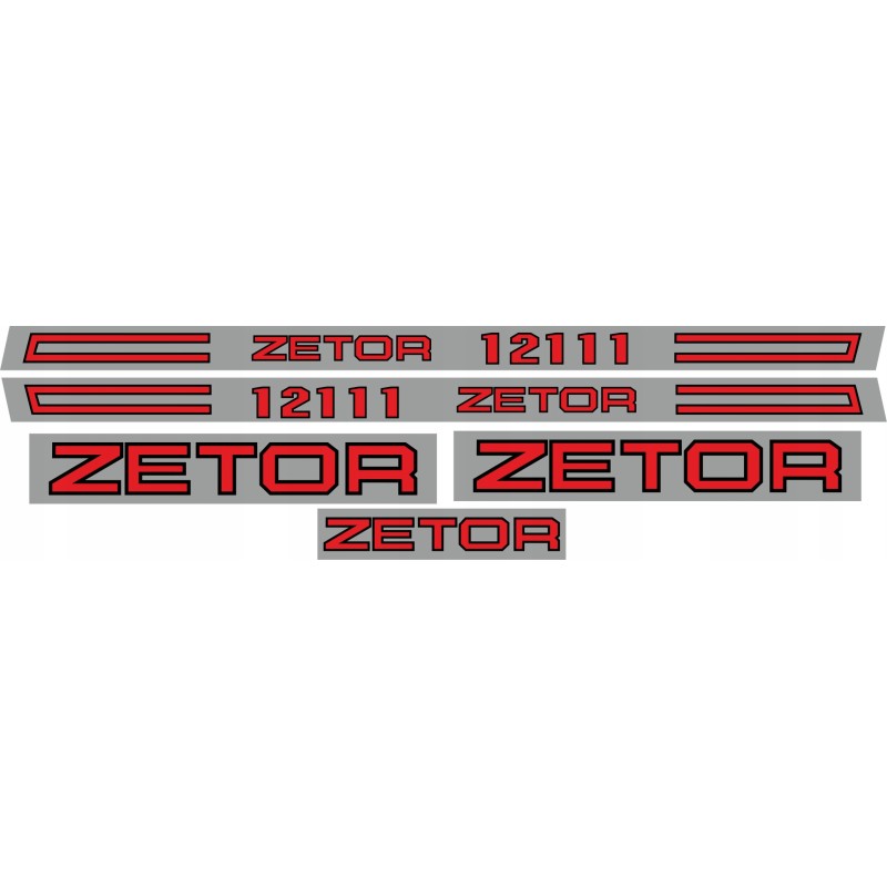 Zetor 12111 laminated stickers, set, sides, roof