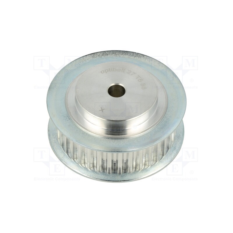 1 pcs x OPTIBELT - 27 T5 36-200ZA - Belt pulley, T5, W: 16mm, whell width: 27mm, Ø: 56.45mm, aluminium