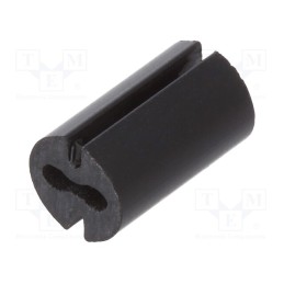 10 pcs x DREMEC - 8GE04V80549 - Spacer sleeve, LED, Øout: 4.8mm, ØLED: 3mm, L: 8mm, black, UL94V-0