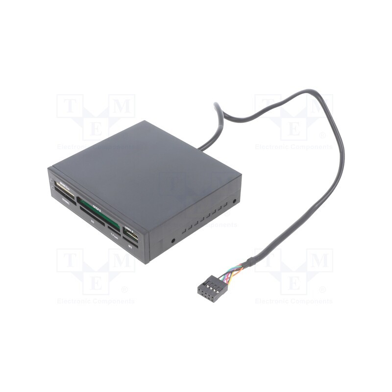1 pcs x AKYGA - AK-CA-37 - Card reader: memory, USB 2.0, internal supplied, black