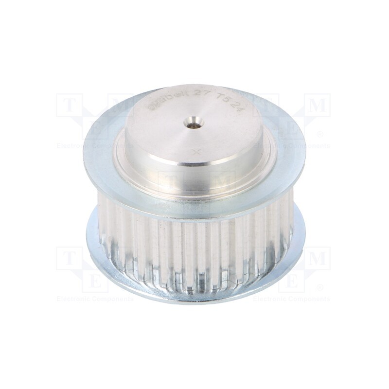1 pcs x OPTIBELT - 27 T5 24-200ZA - Belt pulley, T5, W: 16mm, whell width: 27mm, Ø: 37.4mm, aluminium