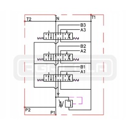 Hydr distributor 3z80 3xa1 24v pan badestnost