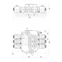 Hydr distributor 3z80 3xa1 24v pan badestnost