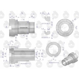 Outer shaft of the pump drive C 385 original Ursus