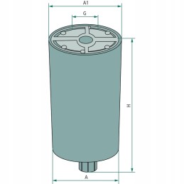 Fuel filter 93mm 13g 164mm fleetguard