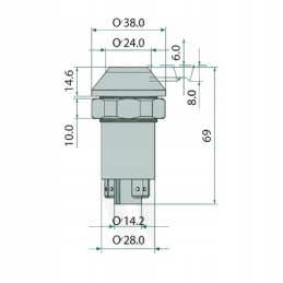 Deutz Fahr parking light switch 01177164
