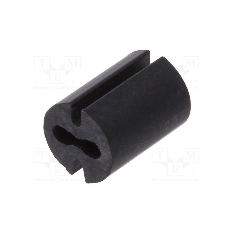 10 pcs x DREMEC - 8GE04V80398 - Spacer sleeve, LED, Øout: 4.8mm, ØLED: 3mm, L: 6.5mm, black, UL94V-0