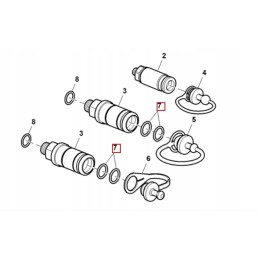 Set of Hydra John Deere AL205022 seat seals