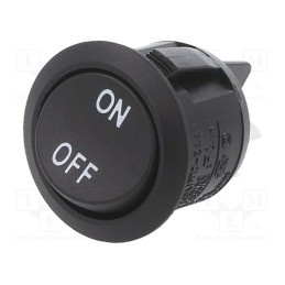 1 pcs x SWITCH COMPONENTS - RA1-2A-DC-2-B-2 - ROCKER, DPST, Pos: 2, ON-OFF, 10A/28VDC, black, none, Rcont max: 50mΩ