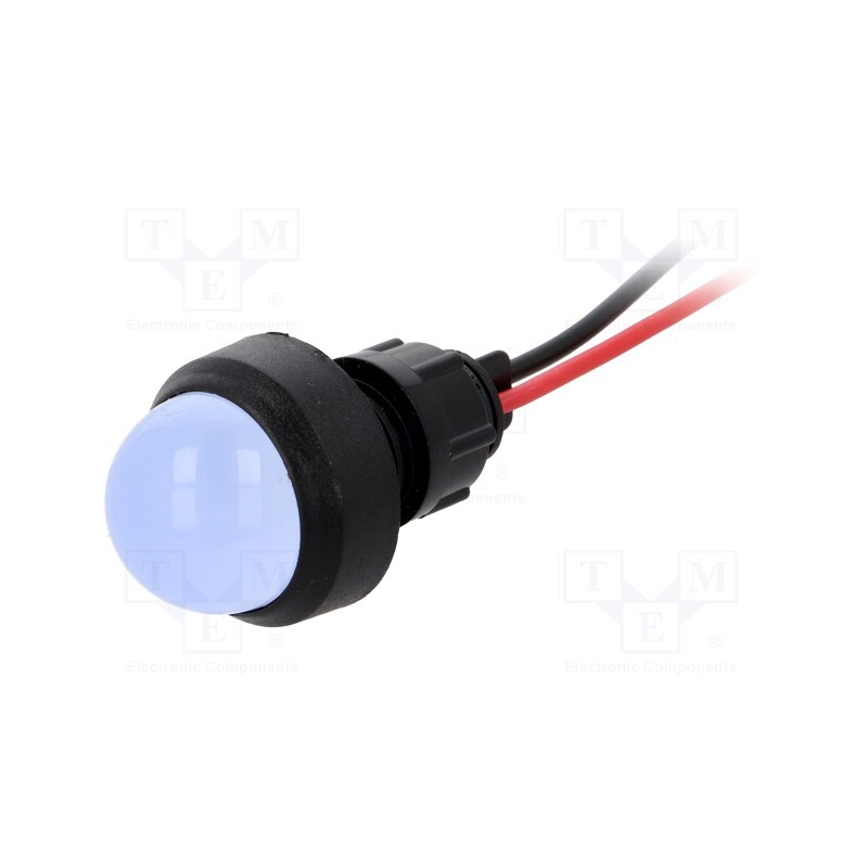 1 pcs x POLAM-ELTA - LB-D20-220DC - Indicator: LED, prominent, blue, 220VDC, Ø13mm, IP40, leads 300mm