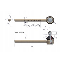 Steering joint 202mm massey ferguson 135