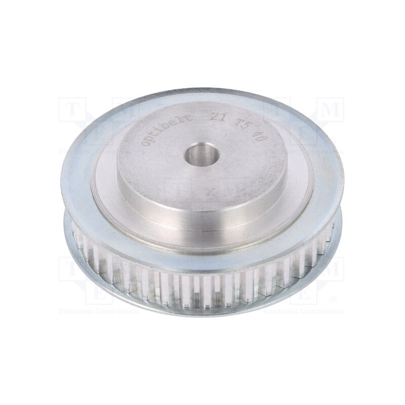 1 pcs x OPTIBELT - 21 T5 40-200ZA - Belt pulley, T5, W: 10mm, whell width: 21mm, Ø: 62.85mm, aluminium