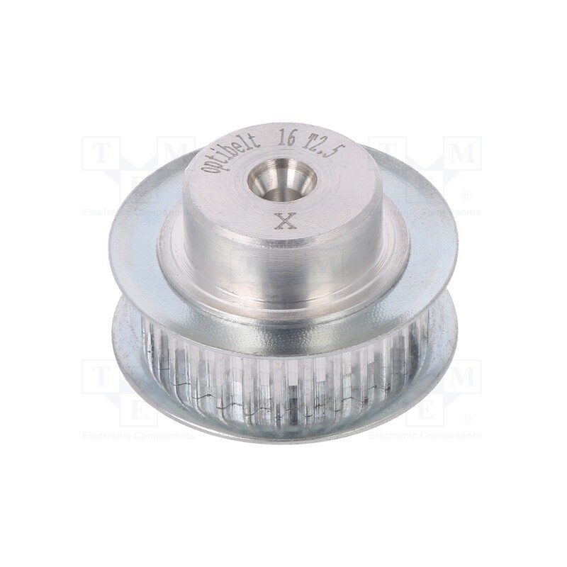 1 pcs x OPTIBELT - 16 T2,5 44-200ZA - Belt pulley, T2.5, W: 4, 6mm, whell width: 16mm, Ø: 34.5mm, aluminium