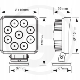 LED work lamp 27w 2200 lm