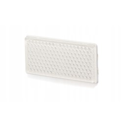 White rectangular reflector, glued