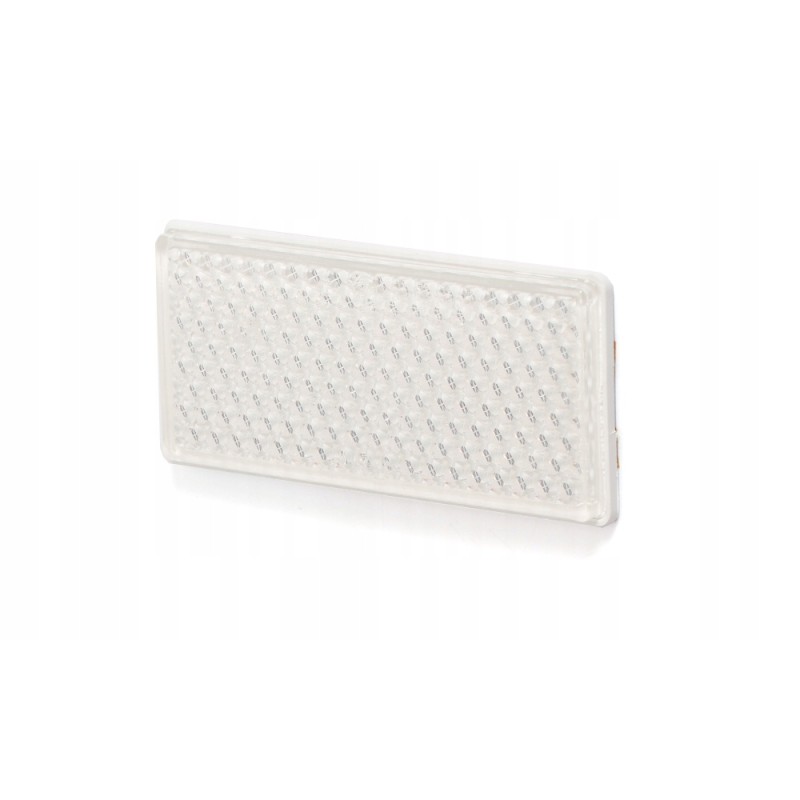 White rectangular reflector, glued