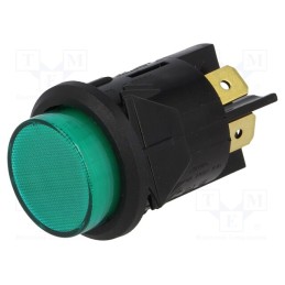 1 pcs x BULGIN - C7054AFBG3 - Switch: push-button, Pos: 2, DPST-NO, 16A/250VAC, 16A/28VDC, green