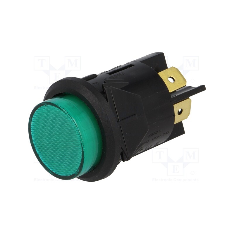 1 pcs x BULGIN - C7054AFBG3 - Switch: push-button, Pos: 2, DPST-NO, 16A/250VAC, 16A/28VDC, green
