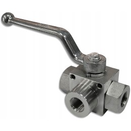 Hydraulic manual ball valve, 3-way, 3 8 35l
