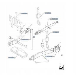 Lower link, left, New Holland TD5 Case 47495847
